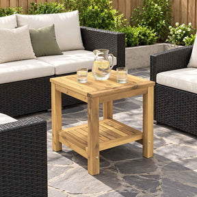 Vidaxl salontafel witgewassen 40,5 x 40 x 45 cm massief acaciahout