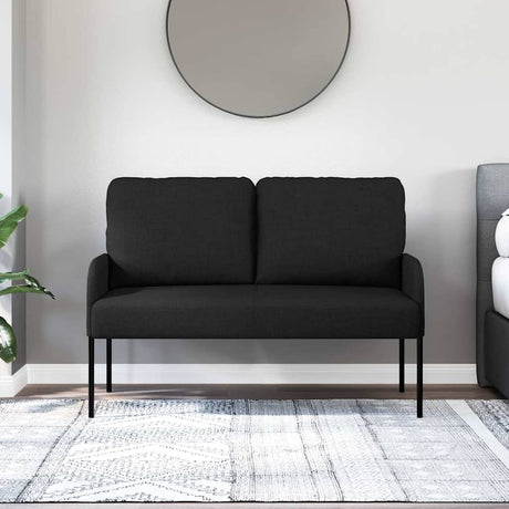 Vidaxl banken met kussen 110cm zwart multiplex