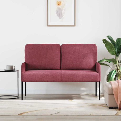 Vidaxl banken met kussen 110cm wijnrood multiplex