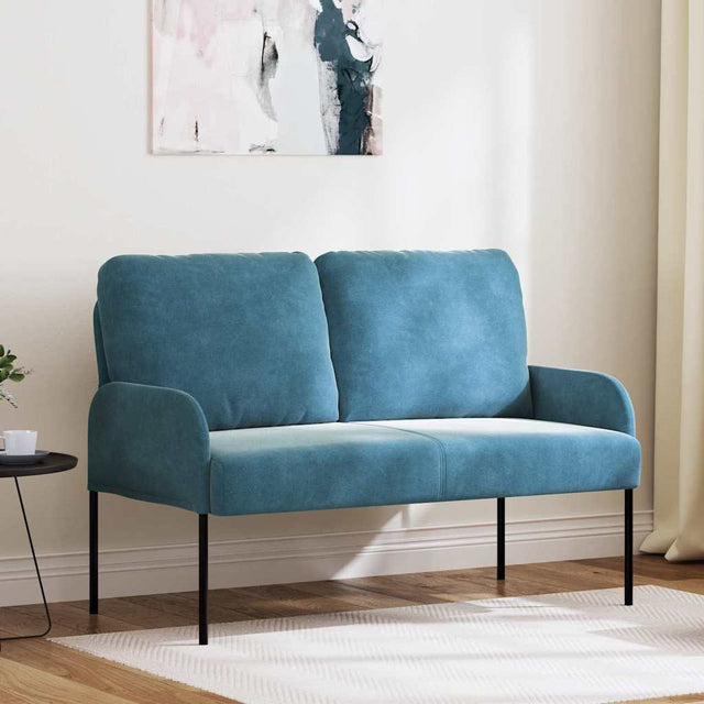Vidaxl banken met kussen 110cm blauw multiplex