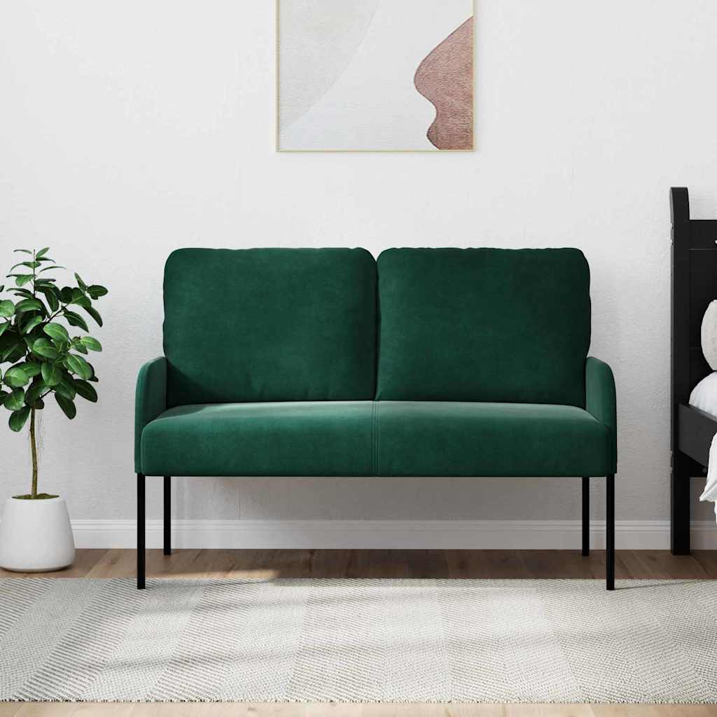 Vidaxl banken met kussen 110cm donkergroen multiplex