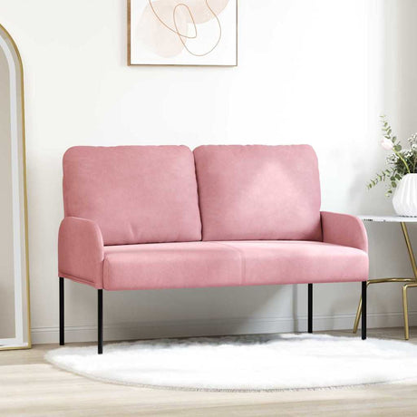 Vidaxl banken met kussen 110cm roze multiplex
