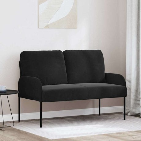 Vidaxl banken met kussen 110cm zwart multiplex