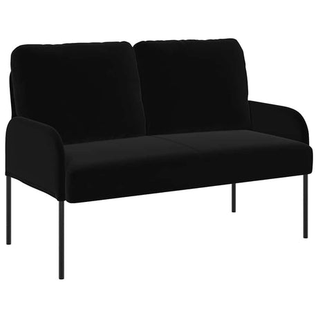 Vidaxl banken met kussen 110cm zwart multiplex