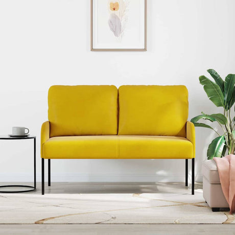 Vidaxl banken met kussen 110cm geel multiplex