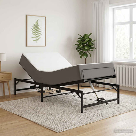 Vidaxl elektrisch verstelbaar bedframe zwart 100 x 190 cm staal