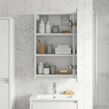Vidaxl badkamer spiegelkast wit 30 x 10,5 x 50 cm bewerkt hout
