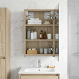 Vidaxl badkamer spiegelkast sonoma eiken 30 x 10,5 x 50 cm