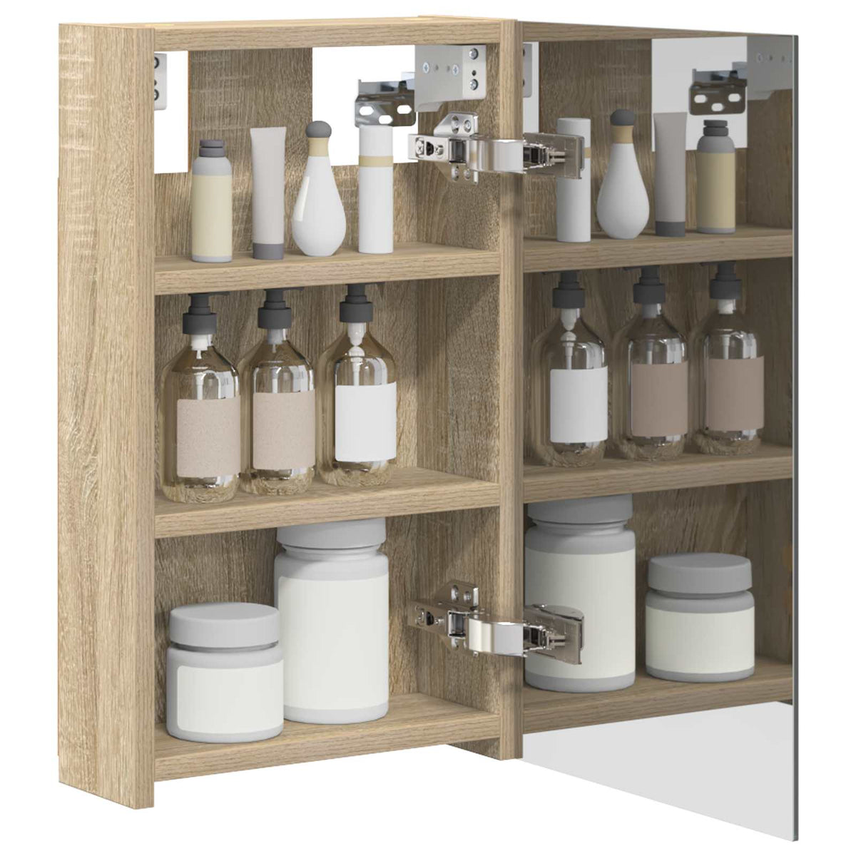 Vidaxl badkamer spiegelkast sonoma eiken 30 x 10,5 x 50 cm