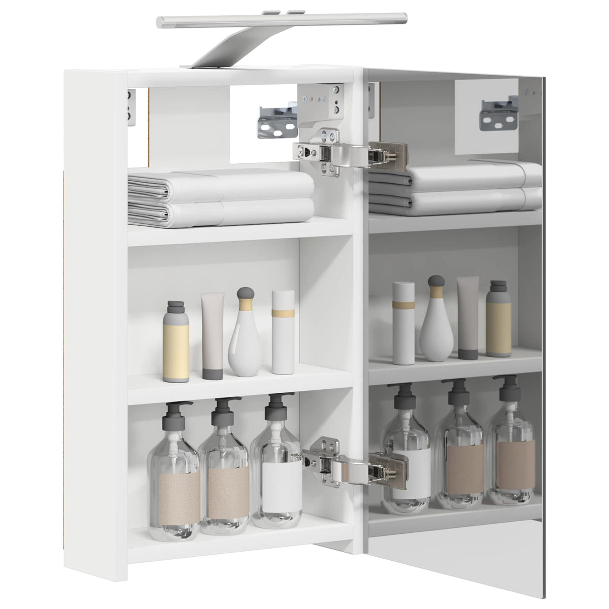 Vidaxl badkamer spiegelkast wit 30 x 10,5 x 50 cm bewerkt hout