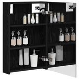 Vidaxl badkamer spiegelkast zwart eiken 40 x 10,5 x 60,5 cm
