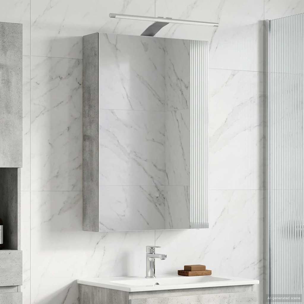 Vidaxl badkamer spiegelkast beton grijs 40 x 10,5 x 60,5 cm