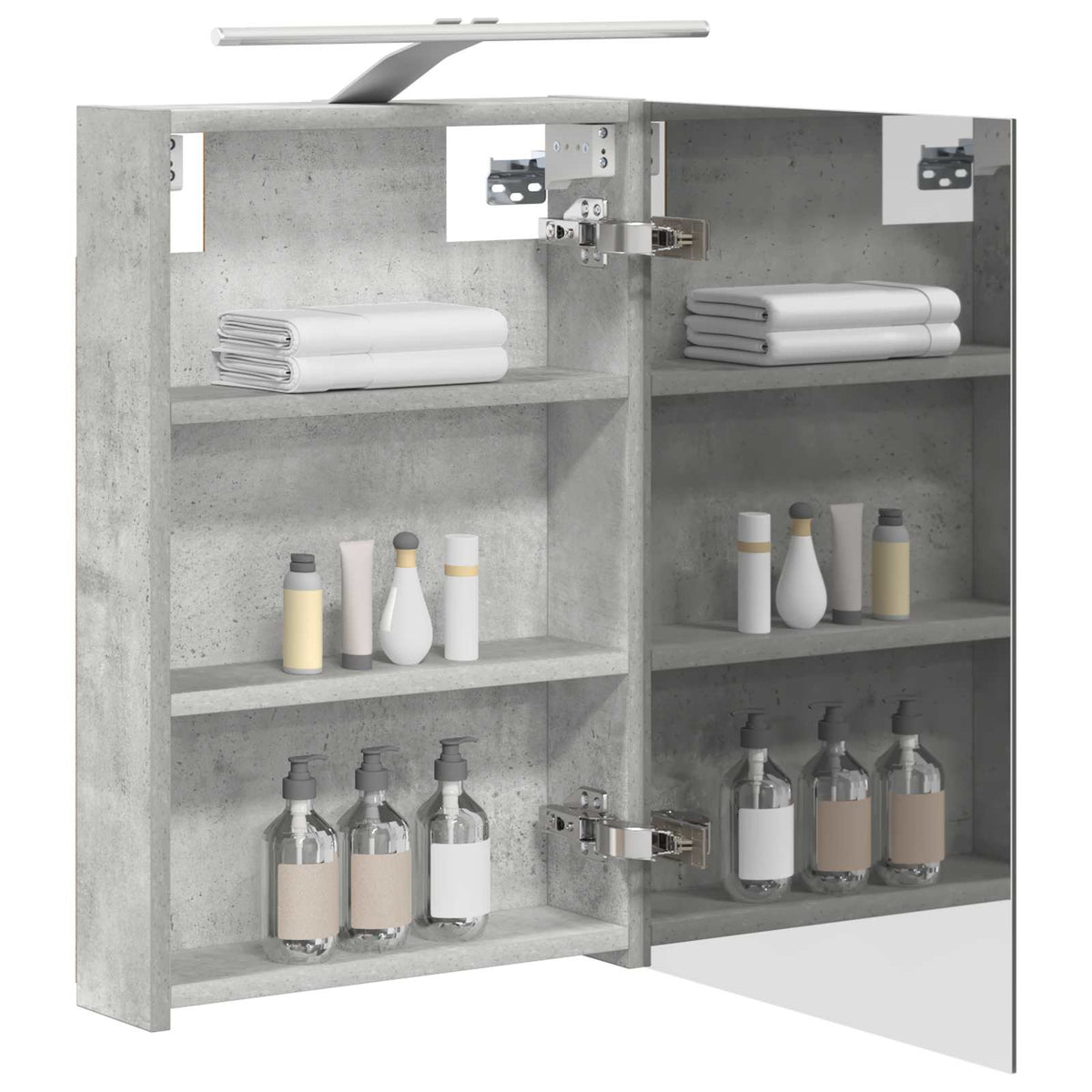 Vidaxl badkamer spiegelkast beton grijs 40 x 10,5 x 60,5 cm