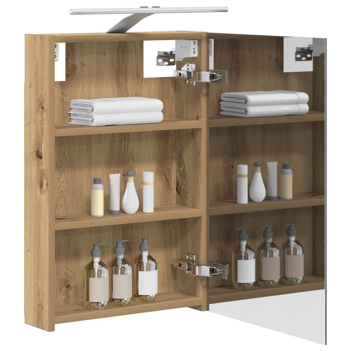 Vidaxl badkamer spiegelkast artisanaal eiken 40 x 10,5 x 60,5 cm