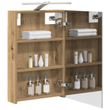 Vidaxl badkamer spiegelkast artisanaal eiken 40 x 10,5 x 60,5 cm