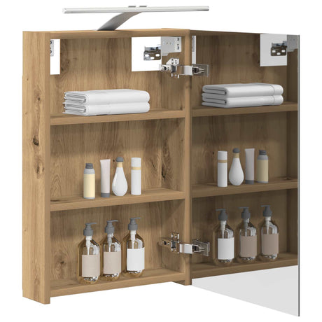 Vidaxl badkamer spiegelkast artisanaal eiken 40 x 10,5 x 60,5 cm