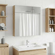 Vidaxl badkamer spiegelkast sonoma eiken 60 x 14,5 x 70 cm