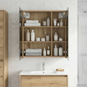 Vidaxl badkamer spiegelkast artisanaal eiken 60 x 14,5 x 70 cm