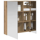 Vidaxl badkamer spiegelkast artisanaal eiken 60 x 14,5 x 70 cm