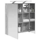 Vidaxl badkamer spiegelkast grijs sonoma 60 x 14,5 x 70 cm