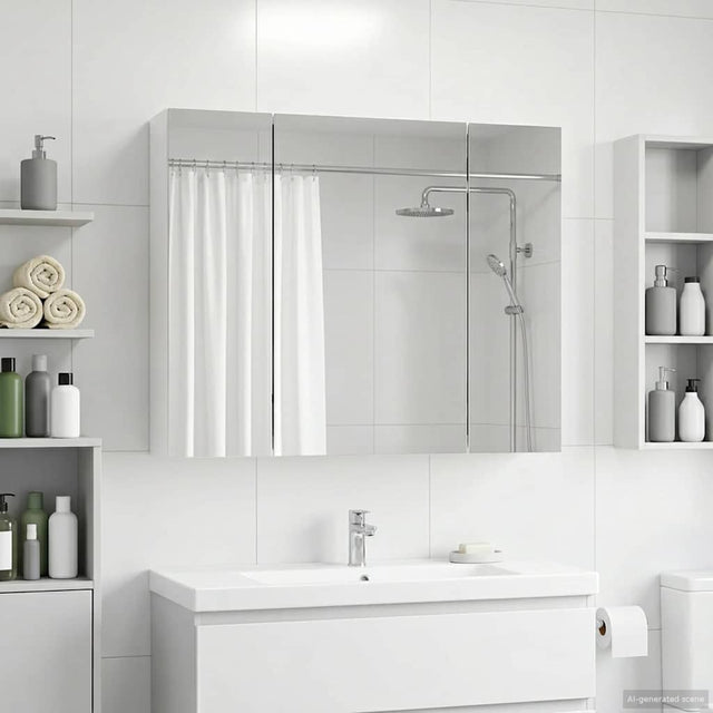 Vidaxl badkamer spiegelkast wit 60 x 14,5 x 50 cm bewerkt hout