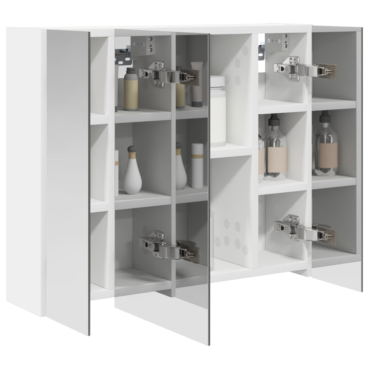 Vidaxl badkamer spiegelkast wit 60 x 14,5 x 50 cm bewerkt hout