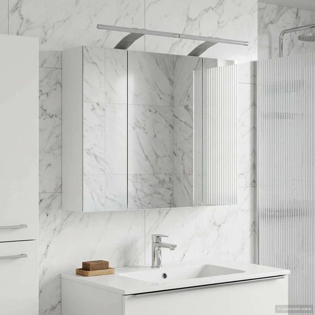 Vidaxl badkamer spiegelkast wit 60 x 14,5 x 50 cm bewerkt hout