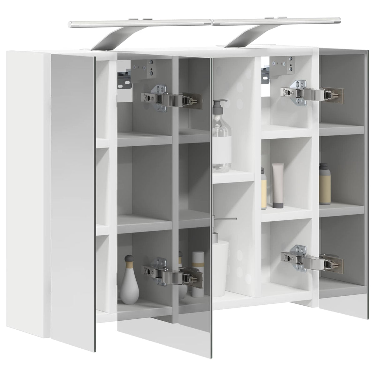 Vidaxl badkamer spiegelkast wit 60 x 14,5 x 50 cm bewerkt hout