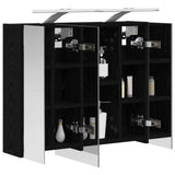 Vidaxl badkamer spiegelkast zwart eiken 60 x 14,5 x 50 cm bewerkt hout