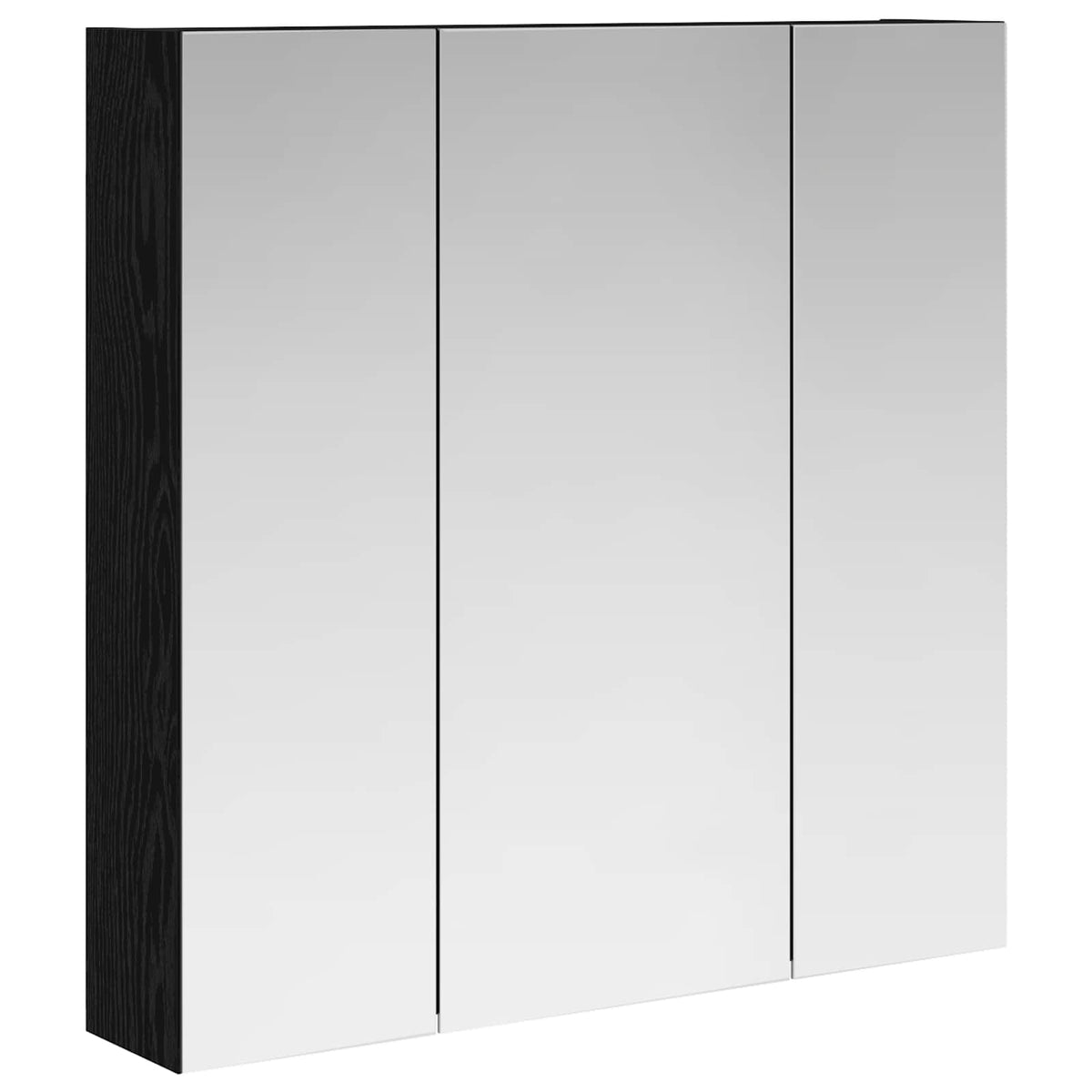Vidaxl badkamer spiegelkast zwart eiken 70 x 14,5 x 70 cm bewerkt hout