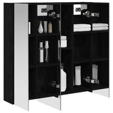 Vidaxl badkamer spiegelkast zwart eiken 70 x 14,5 x 70 cm bewerkt hout