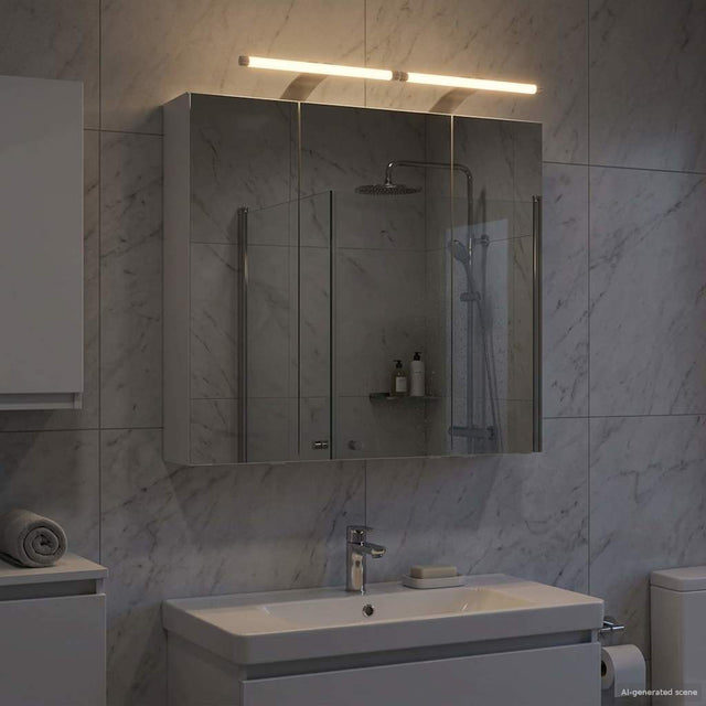 Vidaxl badkamer spiegelkast wit 70 x 14,5 x 70 cm bewerkt hout