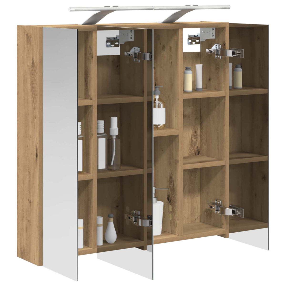 Vidaxl badkamer spiegelkast artisanaal eiken 70 x 14,5 x 70 cm