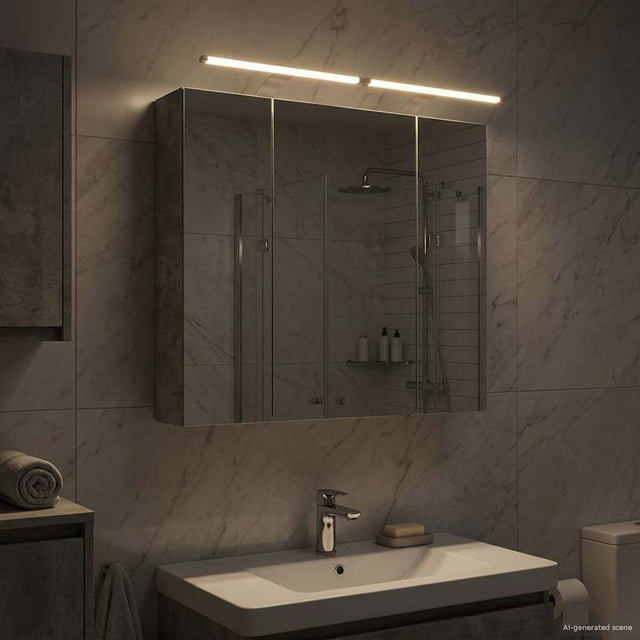 Vidaxl badkamer spiegelkast beton grijs 80 x 14.5 x 70 cm bewerkt hout