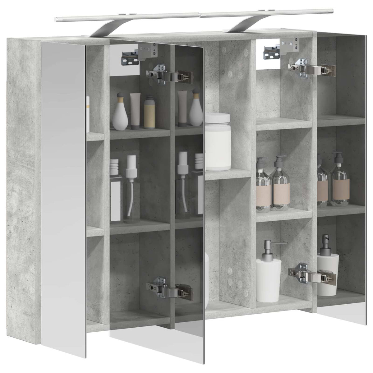 Vidaxl badkamer spiegelkast beton grijs 80 x 14.5 x 70 cm bewerkt hout