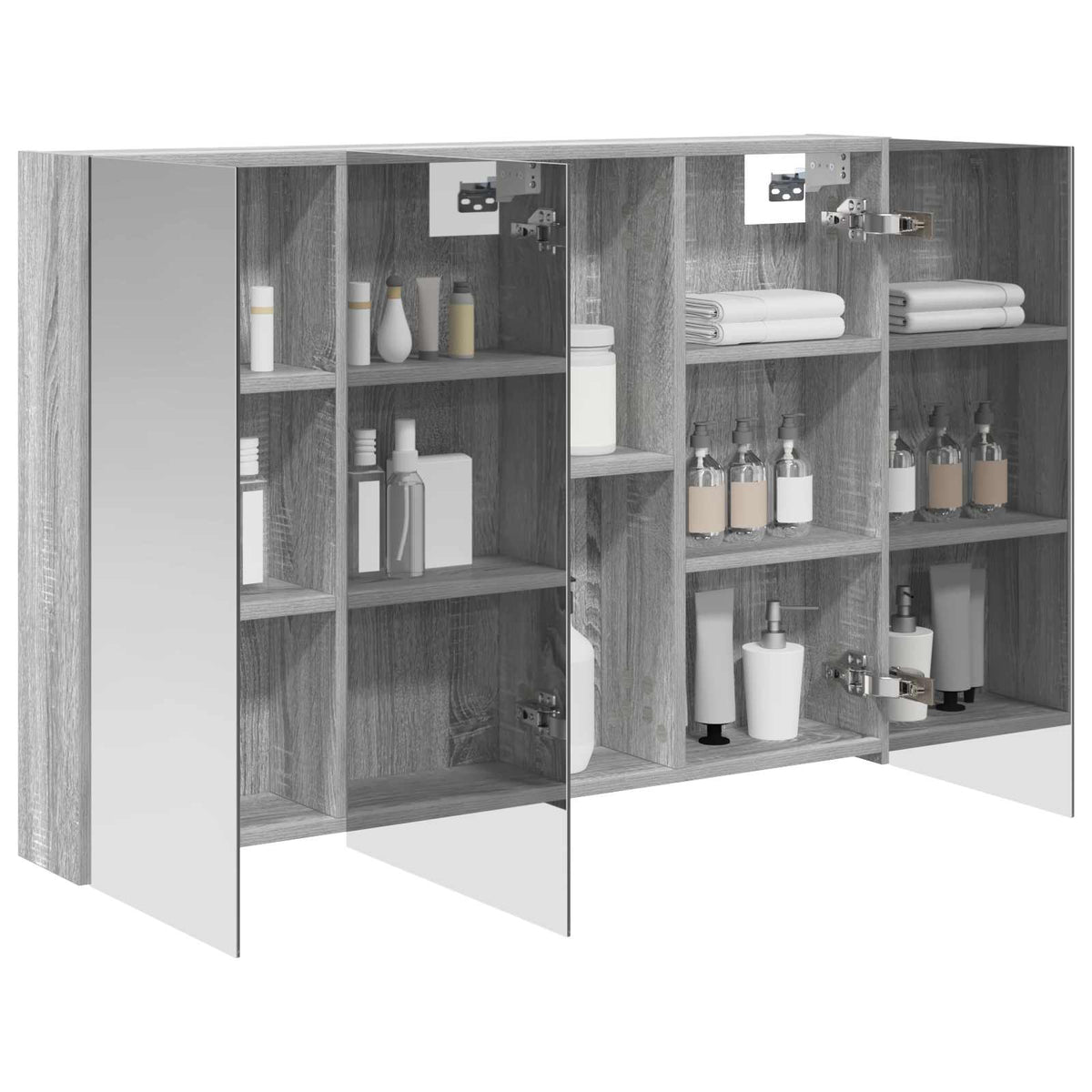 Vidaxl badkamer spiegelkast grijs sonoma 100 x 14,5 x 70 cm