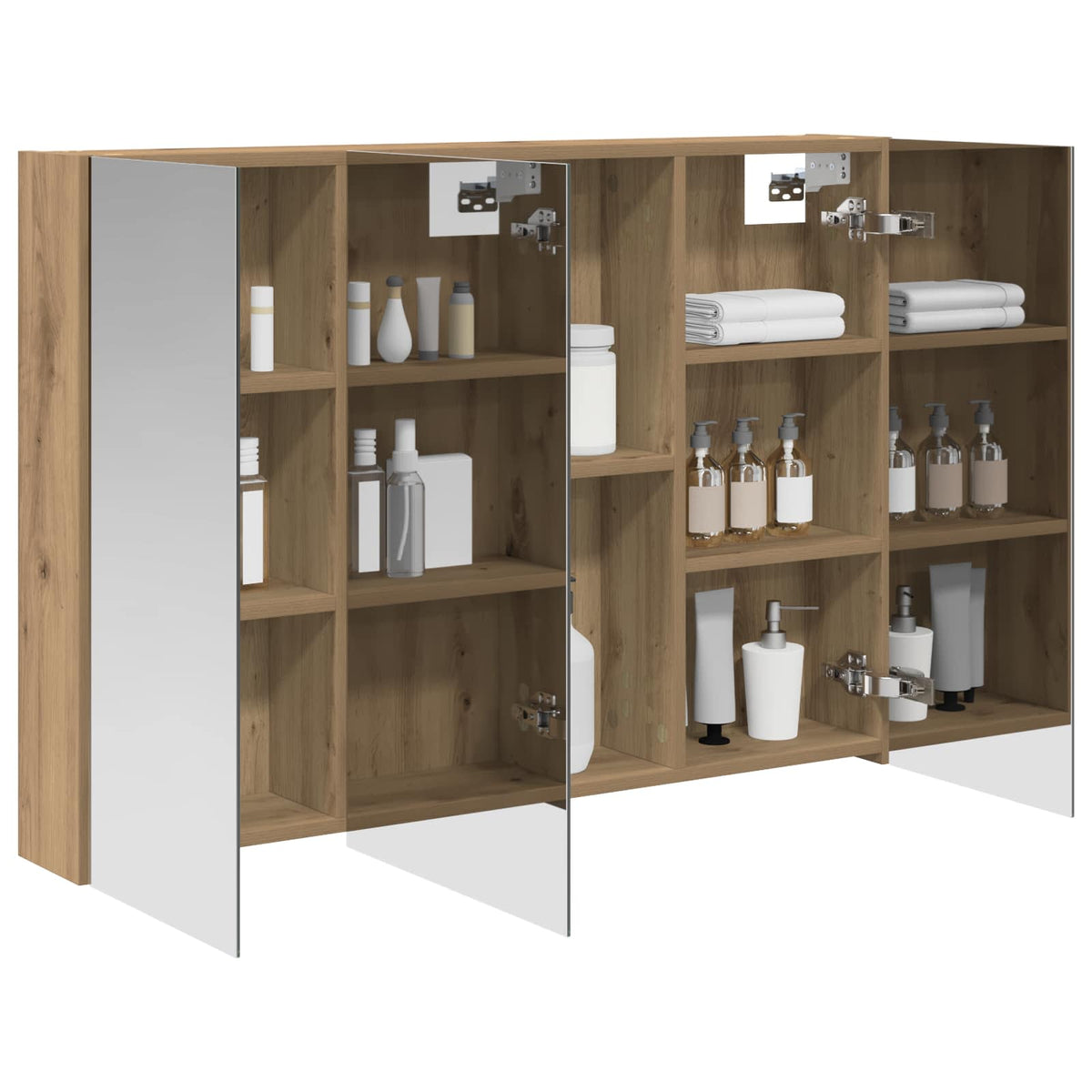 Vidaxl badkamer spiegelkast artisanaal eiken 100 x 14,5 x 70 cm