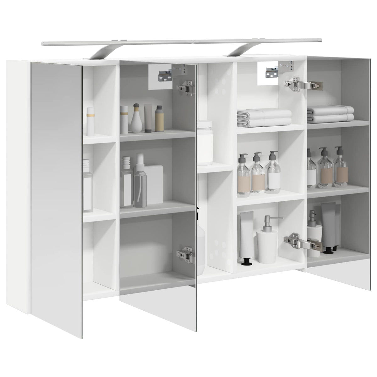 Vidaxl badkamer spiegelkast wit 100 x 14,5 x 70 cm bewerkt hout
