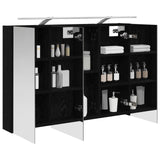 Vidaxl badkamer spiegelkast zwart eiken 100 x 14,5 x 70 cm