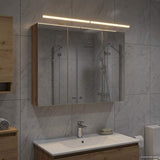 Vidaxl badkamer spiegelkast artisanaal eiken 100 x 14,5 x 70 cm