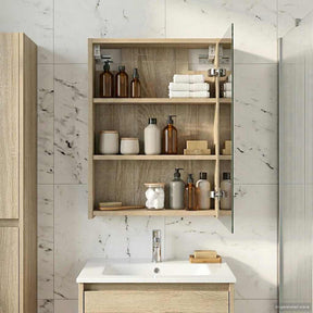 Vidaxl badkamer spiegelkast sonoma eiken 43 x 16 x 62.5 cm