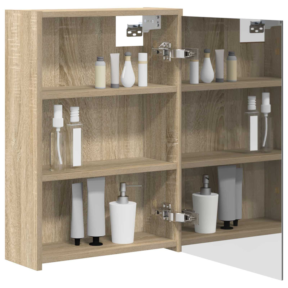 Vidaxl badkamer spiegelkast sonoma eiken 43 x 16 x 62.5 cm