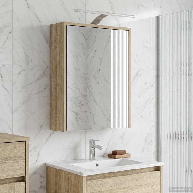 Vidaxl badkamer spiegelkast sonoma eiken 43 x 16 x 62.5 cm