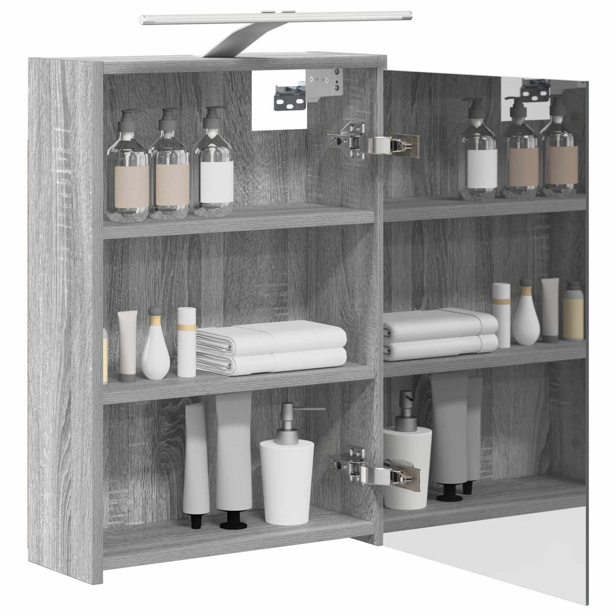 Vidaxl badkamer spiegelkast grijs sonoma 43 x 16 x 62.5 cm