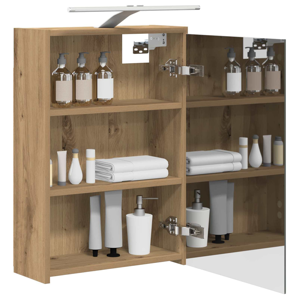 Vidaxl badkamer spiegelkast ambachtelijk eiken 43 x 16 x 62.5 cm