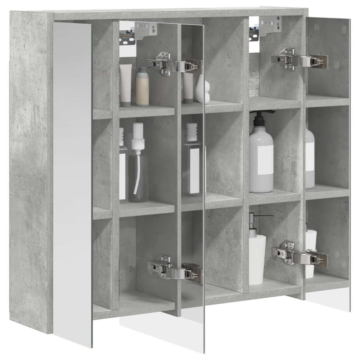 Vidaxl badkamer spiegelkast beton grijs 63,5 x 16 x 62,5 cm