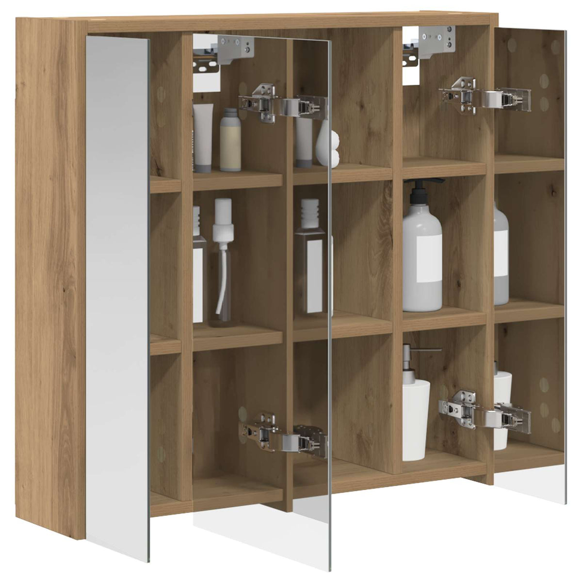 Vidaxl badkamer spiegelkast ambachtelijk eiken 63,5 x 16 x 62,5 cm
