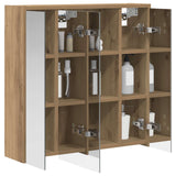 Vidaxl badkamer spiegelkast ambachtelijk eiken 63,5 x 16 x 62,5 cm