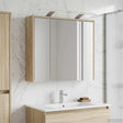 Vidaxl badkamer spiegelkast sonoma eiken 63,5 x 16 x 62,5 cm