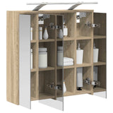 Vidaxl badkamer spiegelkast sonoma eiken 63,5 x 16 x 62,5 cm